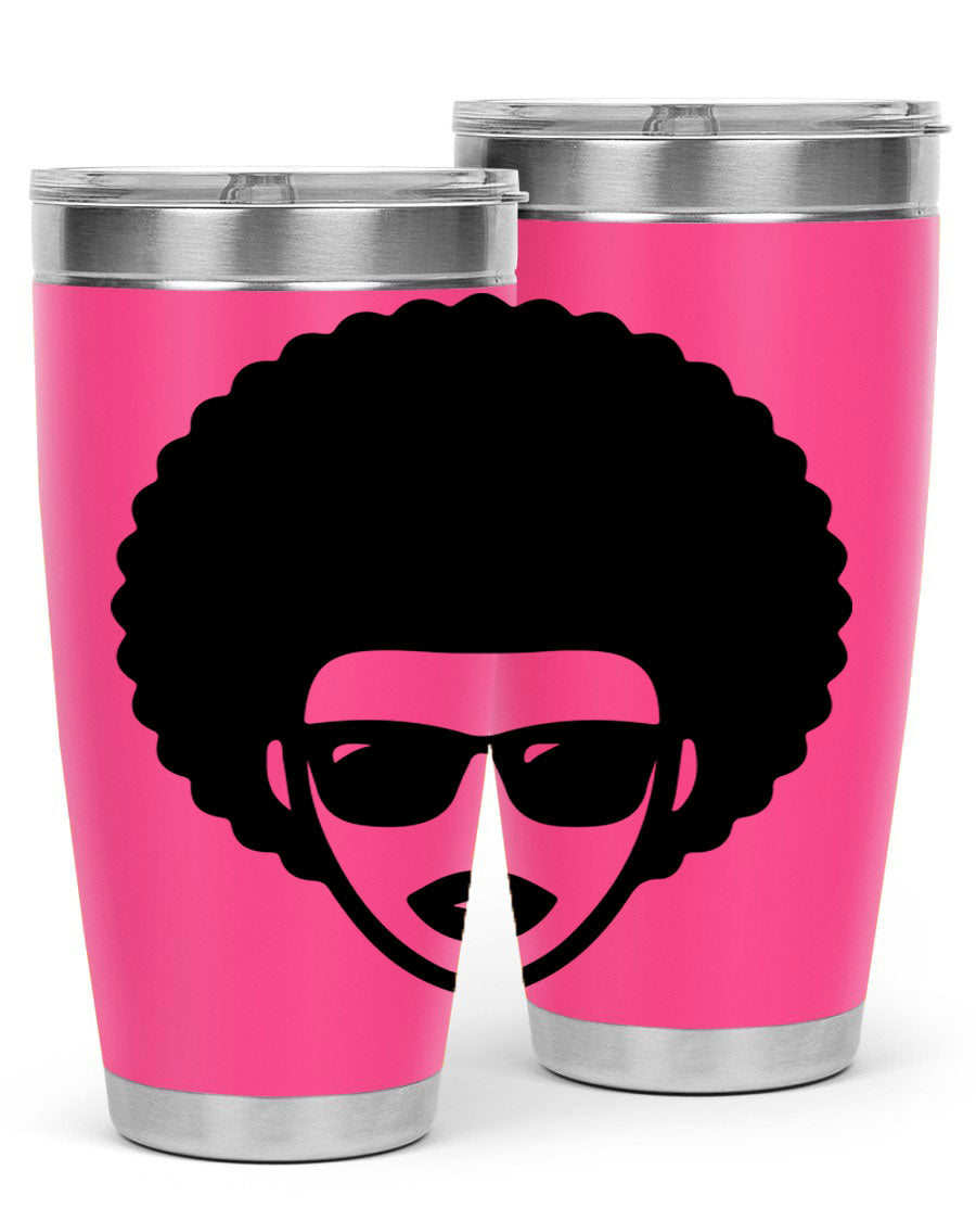 Black Women - Queen 83# tumbler in 20oz and 30oz sizes, showcasing double wall vacuum stainless steel design with vibrant print.