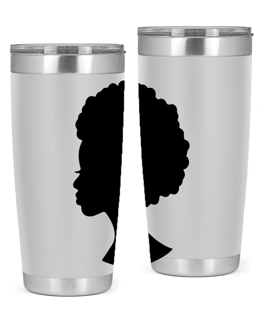 Black Women - Queen 84# Tumbler showcasing a stylish design with double wall vacuum stainless steel and a drink-thru lid.