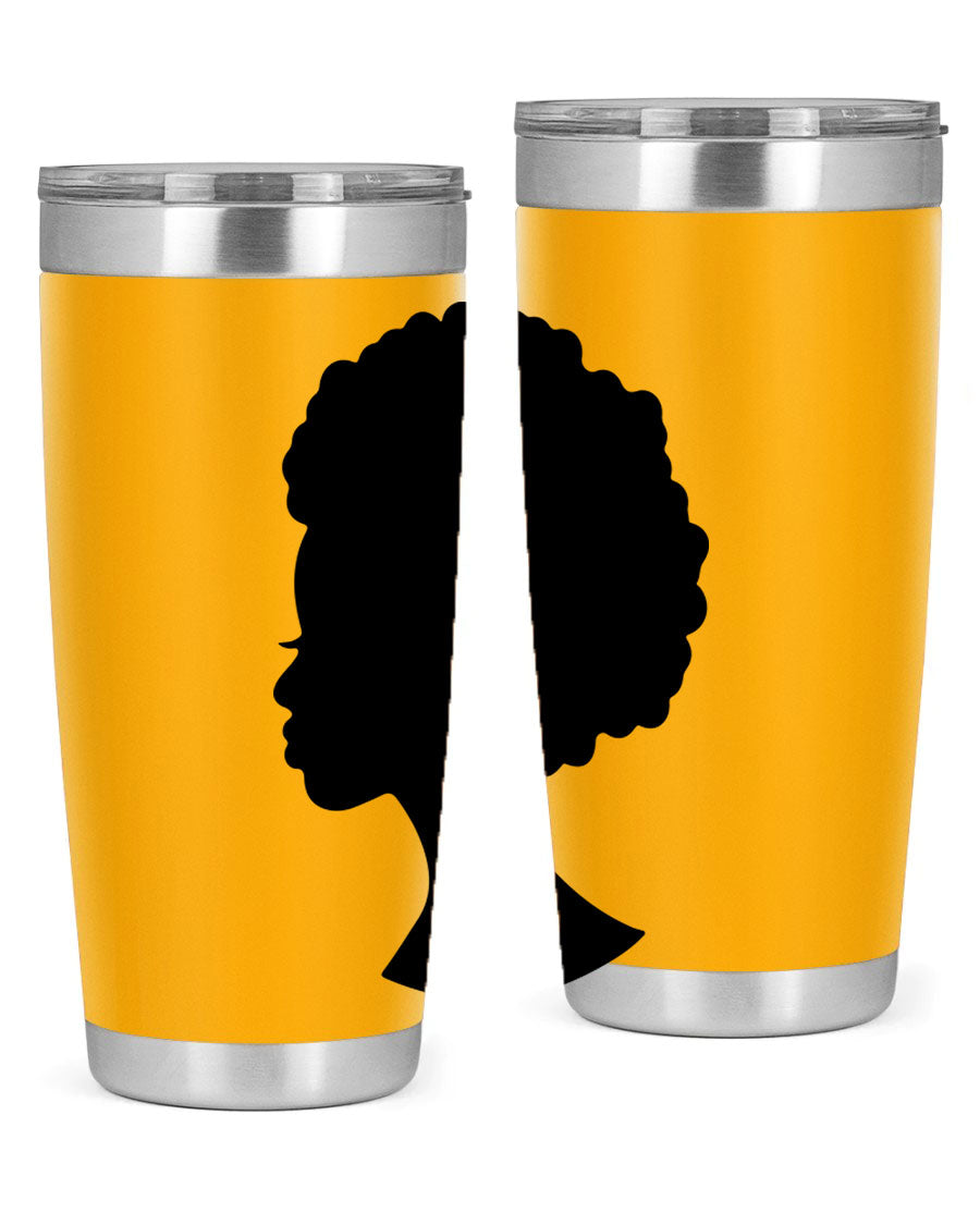 Black Women - Queen 84# Tumbler showcasing a stylish design with double wall vacuum stainless steel and a drink-thru lid.