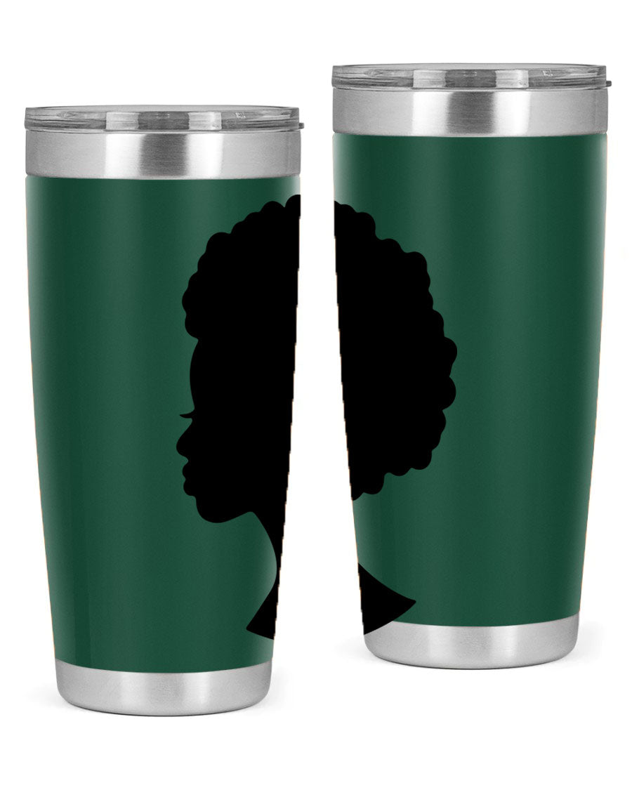 Black Women - Queen 84# Tumbler showcasing a stylish design with double wall vacuum stainless steel and a drink-thru lid.