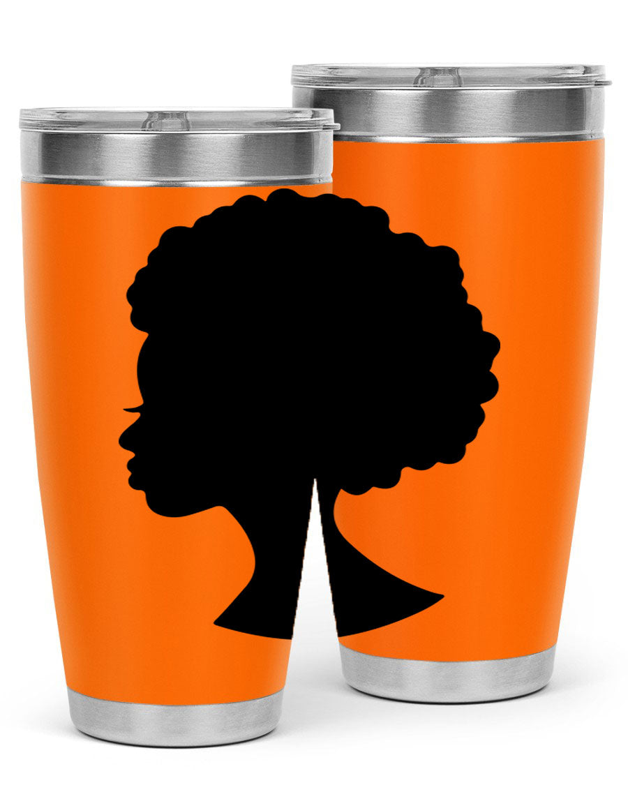 Black Women - Queen 84# Tumbler showcasing a stylish design with double wall vacuum stainless steel and a drink-thru lid.