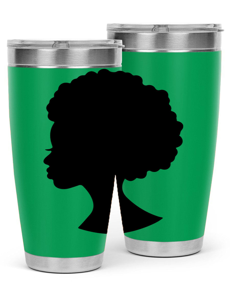 Black Women - Queen 84# Tumbler showcasing a stylish design with double wall vacuum stainless steel and a drink-thru lid.