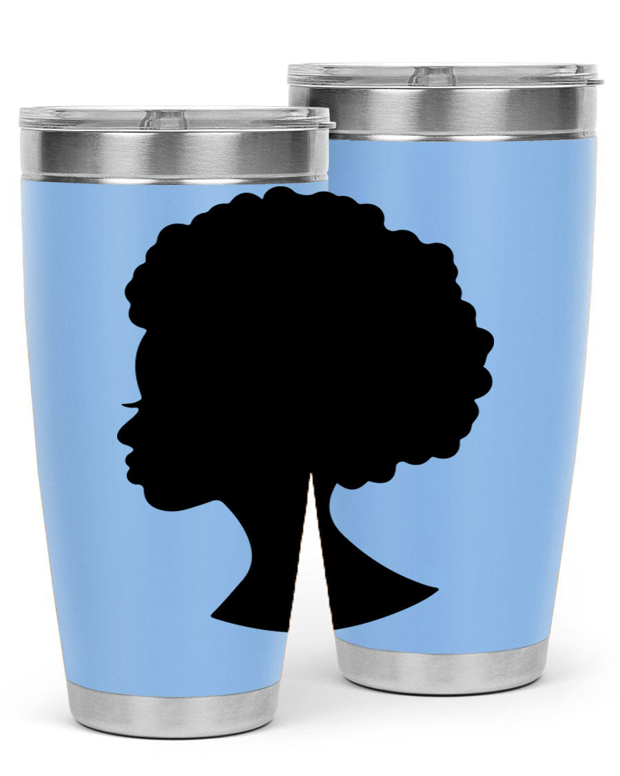 Black Women - Queen 84# Tumbler showcasing a stylish design with double wall vacuum stainless steel and a drink-thru lid.