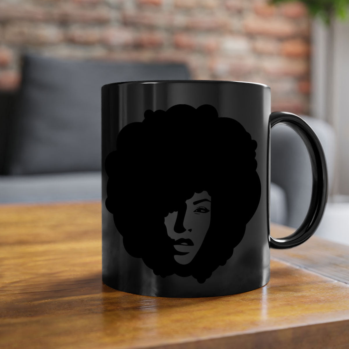 Black Women - Queen 86# Mug with colorful handle and interior, showcasing a glossy finish and elegant design.