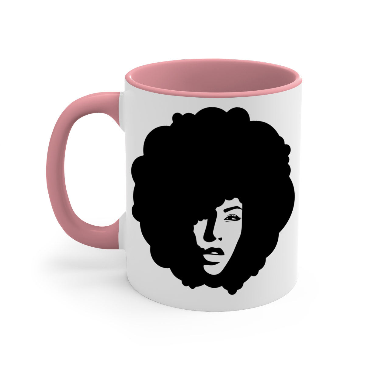 Black Women - Queen 86# Mug with colorful handle and interior, showcasing a glossy finish and elegant design.