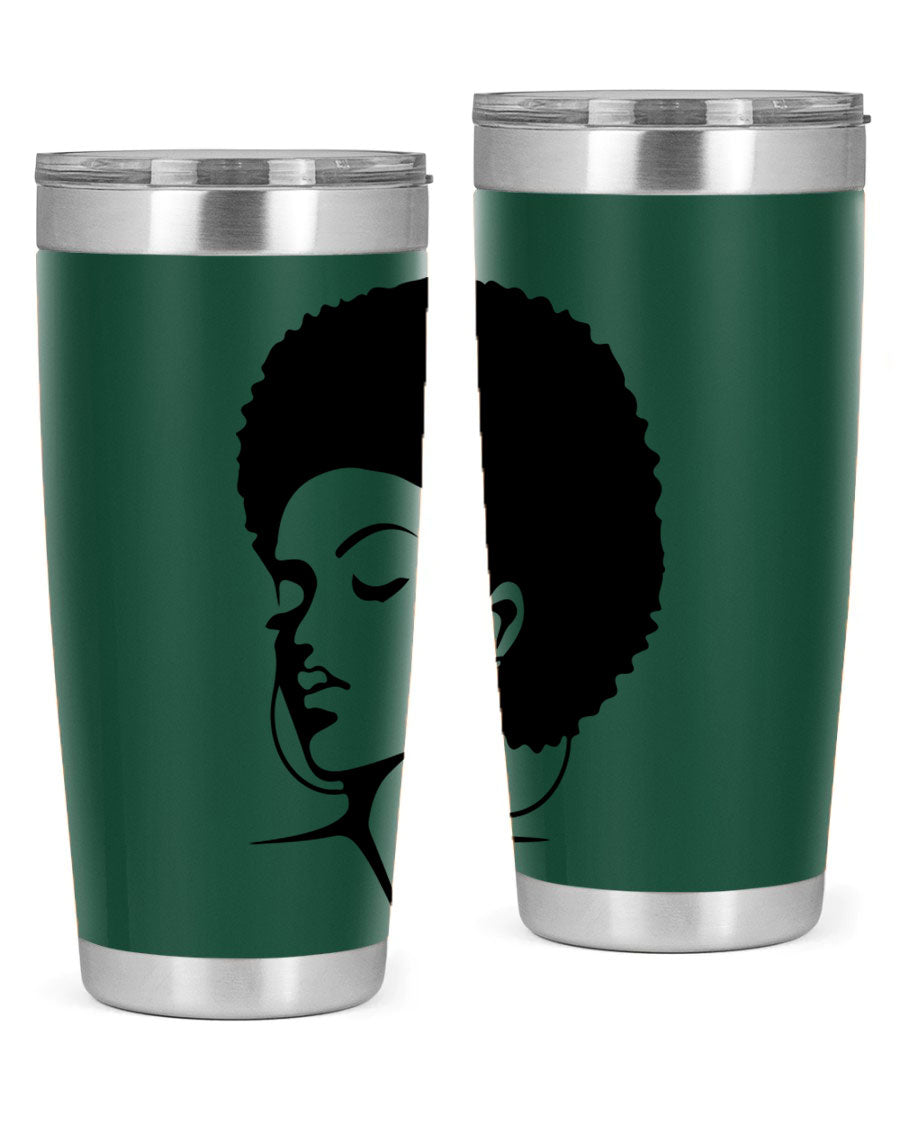 Black Women - Queen 87# Tumbler showcasing a stylish design with double wall vacuum stainless steel and vibrant print.