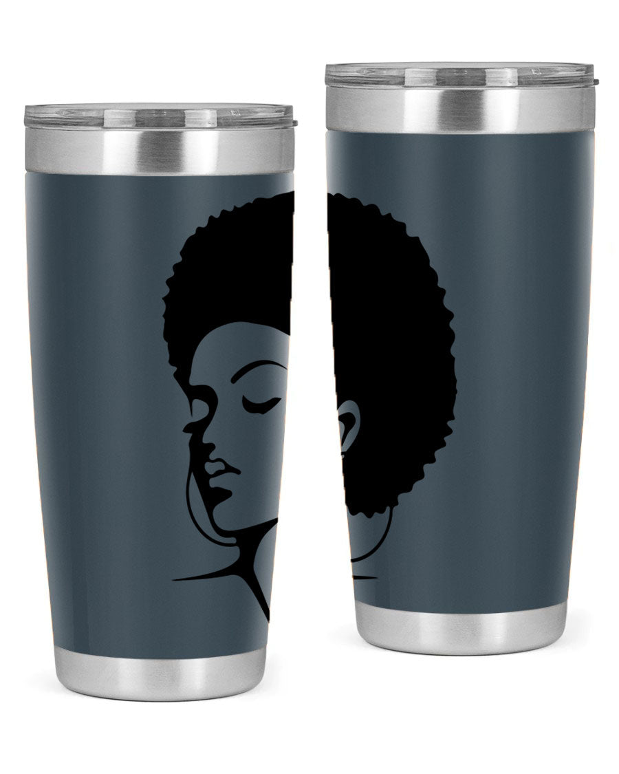 Black Women - Queen 87# Tumbler showcasing a stylish design with double wall vacuum stainless steel and vibrant print.