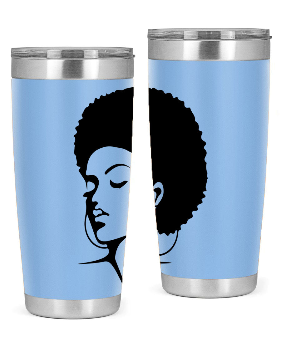 Black Women - Queen 87# Tumbler showcasing a stylish design with double wall vacuum stainless steel and vibrant print.