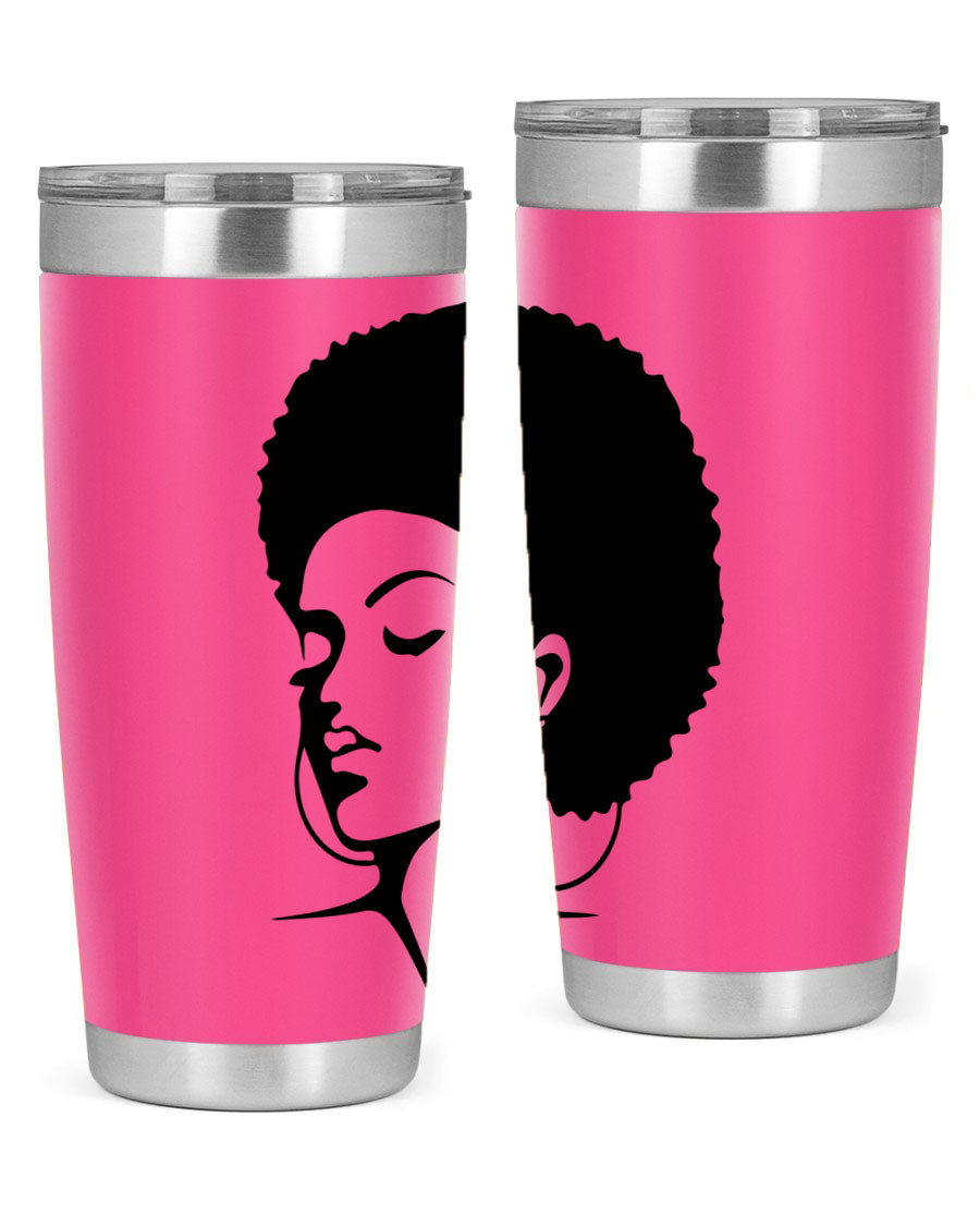 Black Women - Queen 87# Tumbler showcasing a stylish design with double wall vacuum stainless steel and vibrant print.