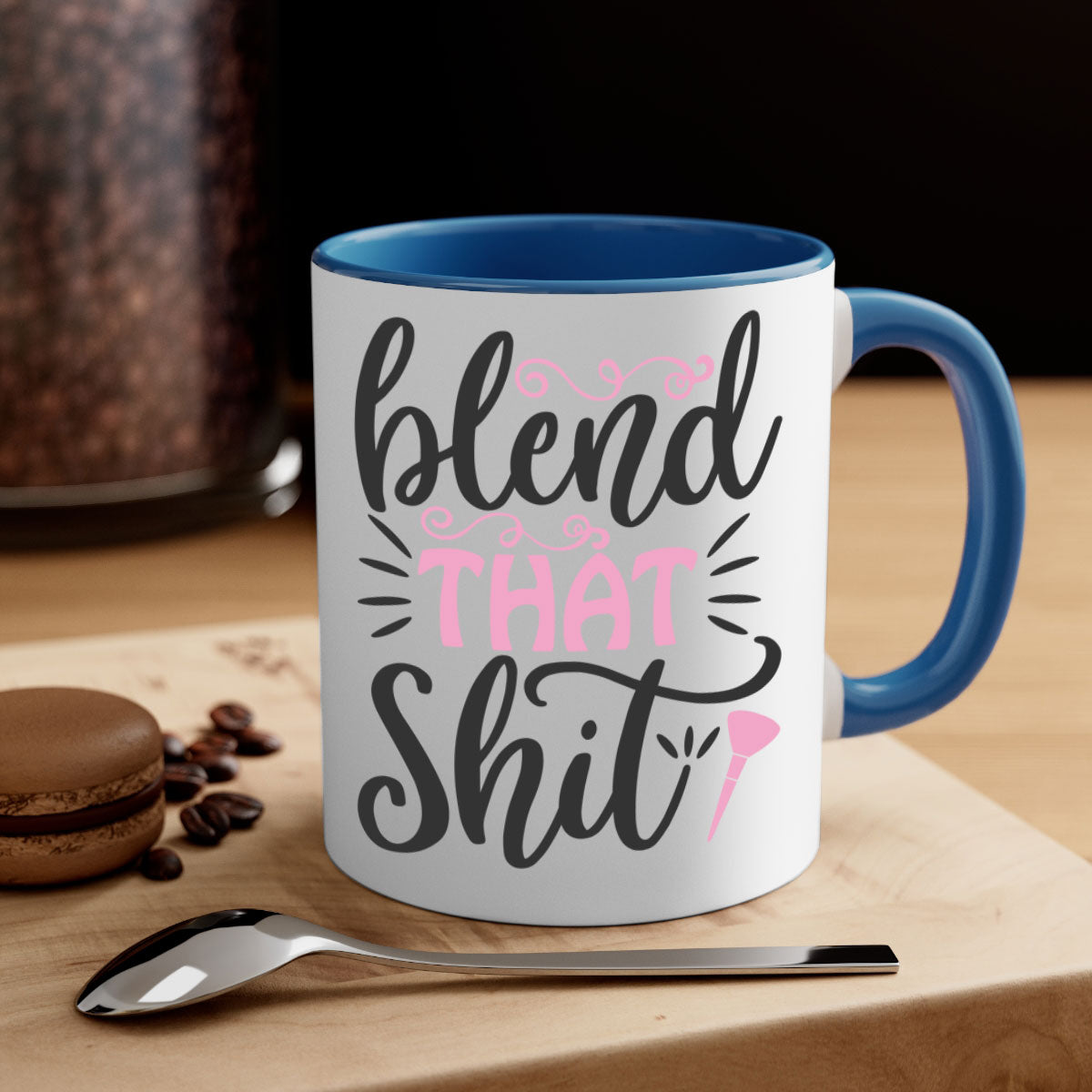 Blend that shit Style 161# Mug with colorful handle and glossy finish, available in multiple colors and sizes.