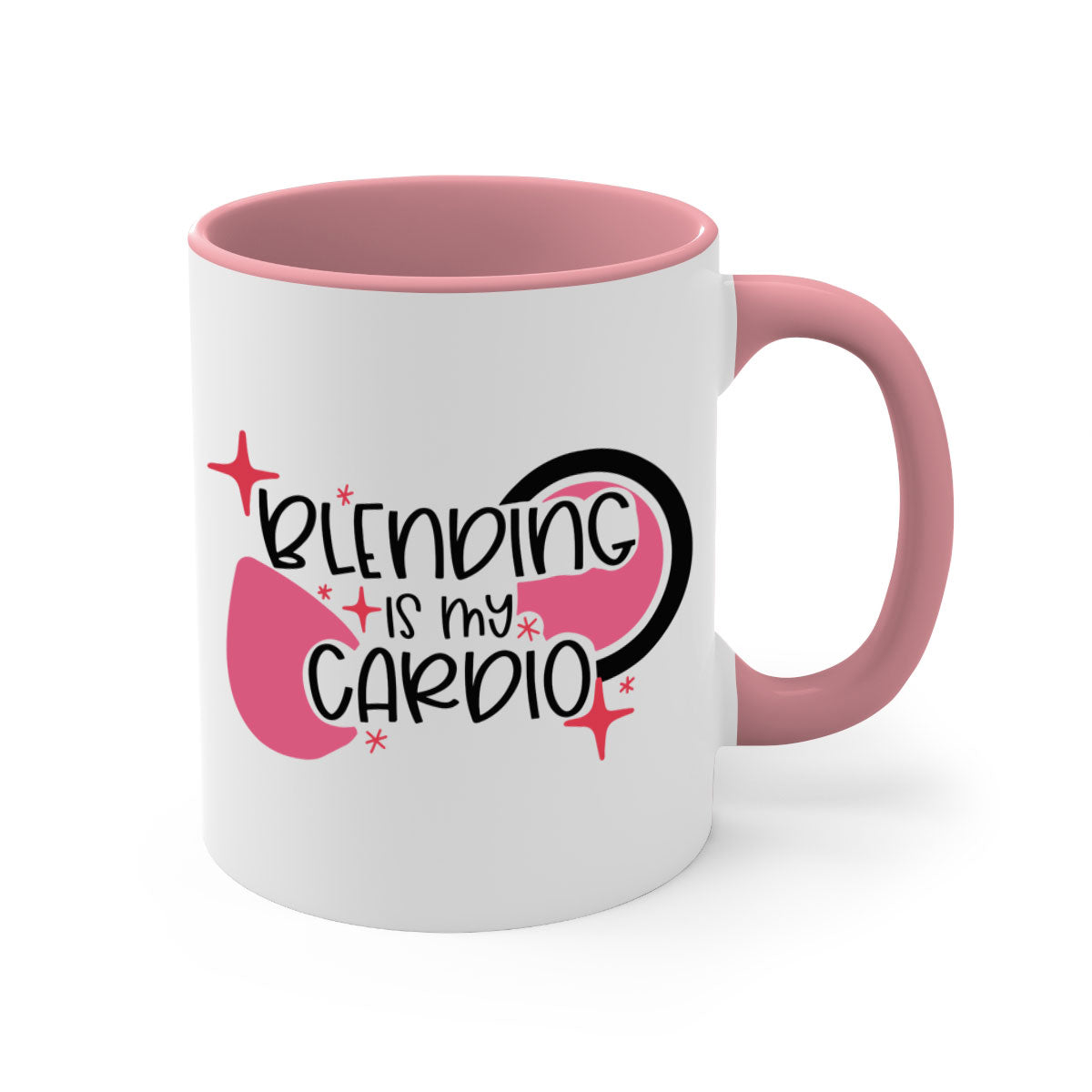 Blending Is My Cardio Style 128# Mug with colorful handle and glossy finish, available in multiple colors.