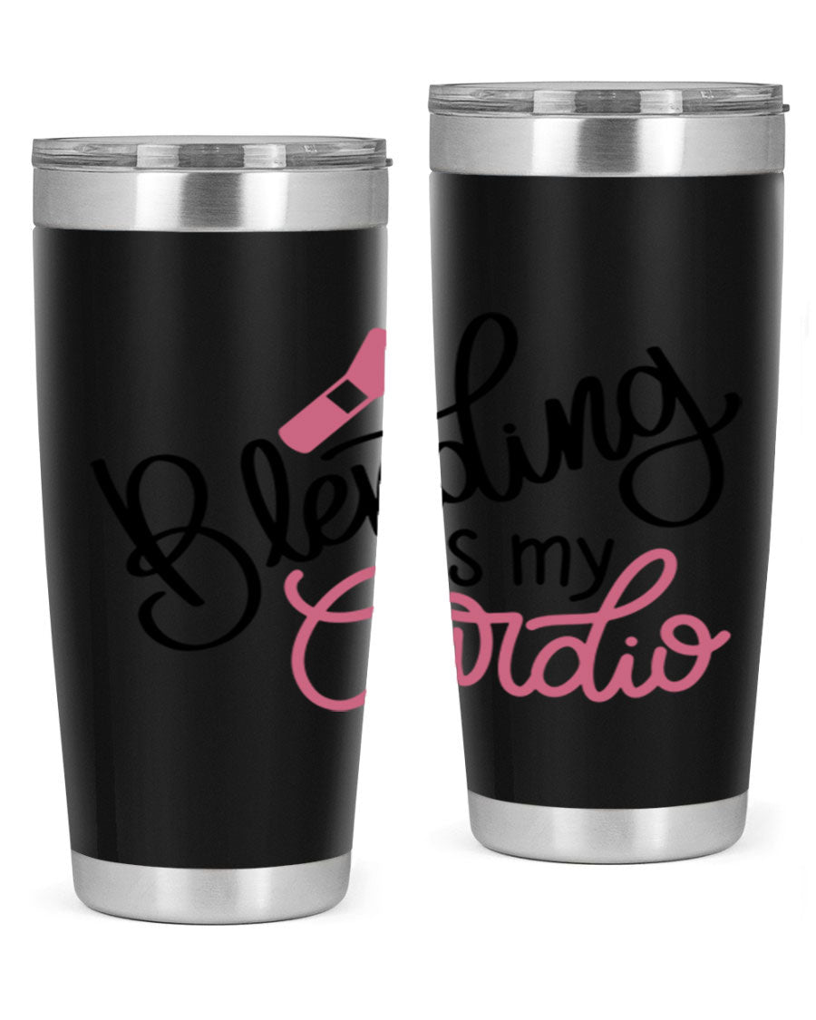 Blending is my Cardio Style 129# Tumbler in stainless steel with a stylish design, perfect for hot and cold beverages.