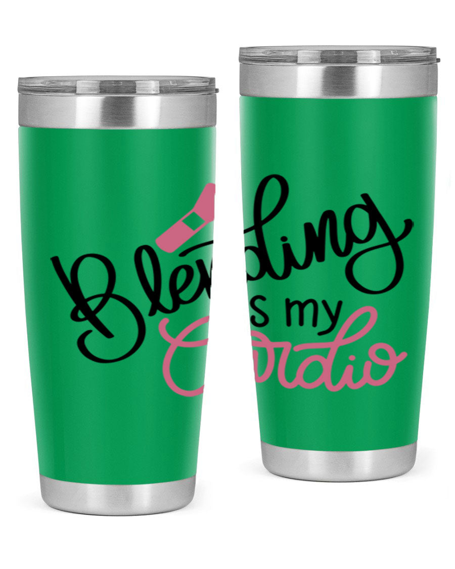 Blending is my Cardio Style 129# Tumbler in stainless steel with a stylish design, perfect for hot and cold beverages.