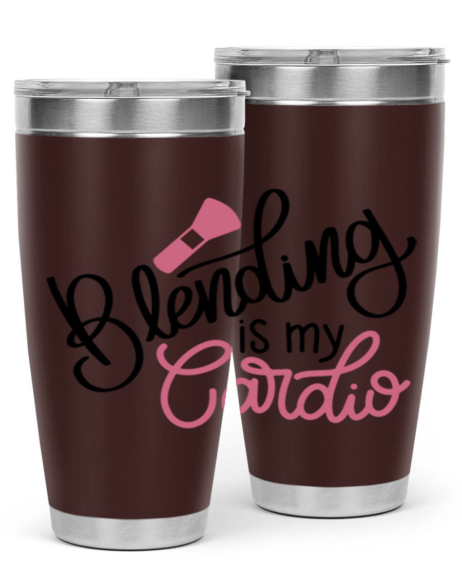 Blending is my Cardio Style 129# Tumbler in stainless steel with a stylish design, perfect for hot and cold beverages.