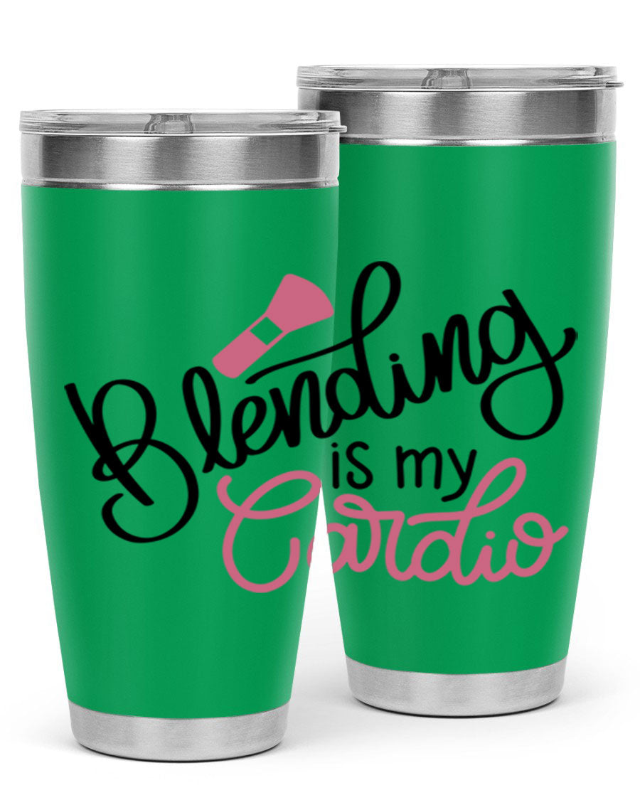 Blending is my Cardio Style 129# Tumbler in stainless steel with a stylish design, perfect for hot and cold beverages.