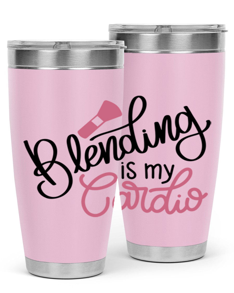 Blending is my Cardio Style 129# Tumbler in stainless steel with a stylish design, perfect for hot and cold beverages.