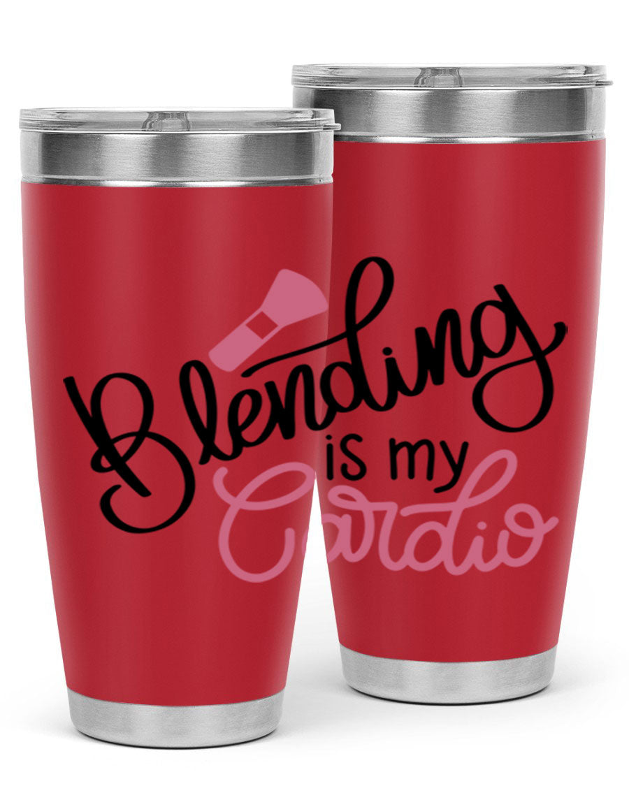 Blending is my Cardio Style 129# Tumbler in stainless steel with a stylish design, perfect for hot and cold beverages.