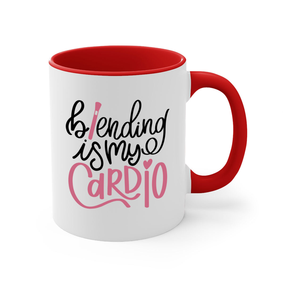 Blending is my Cardio Style 130# Mug with a glossy finish, featuring a colored handle and interior, available in multiple colors.