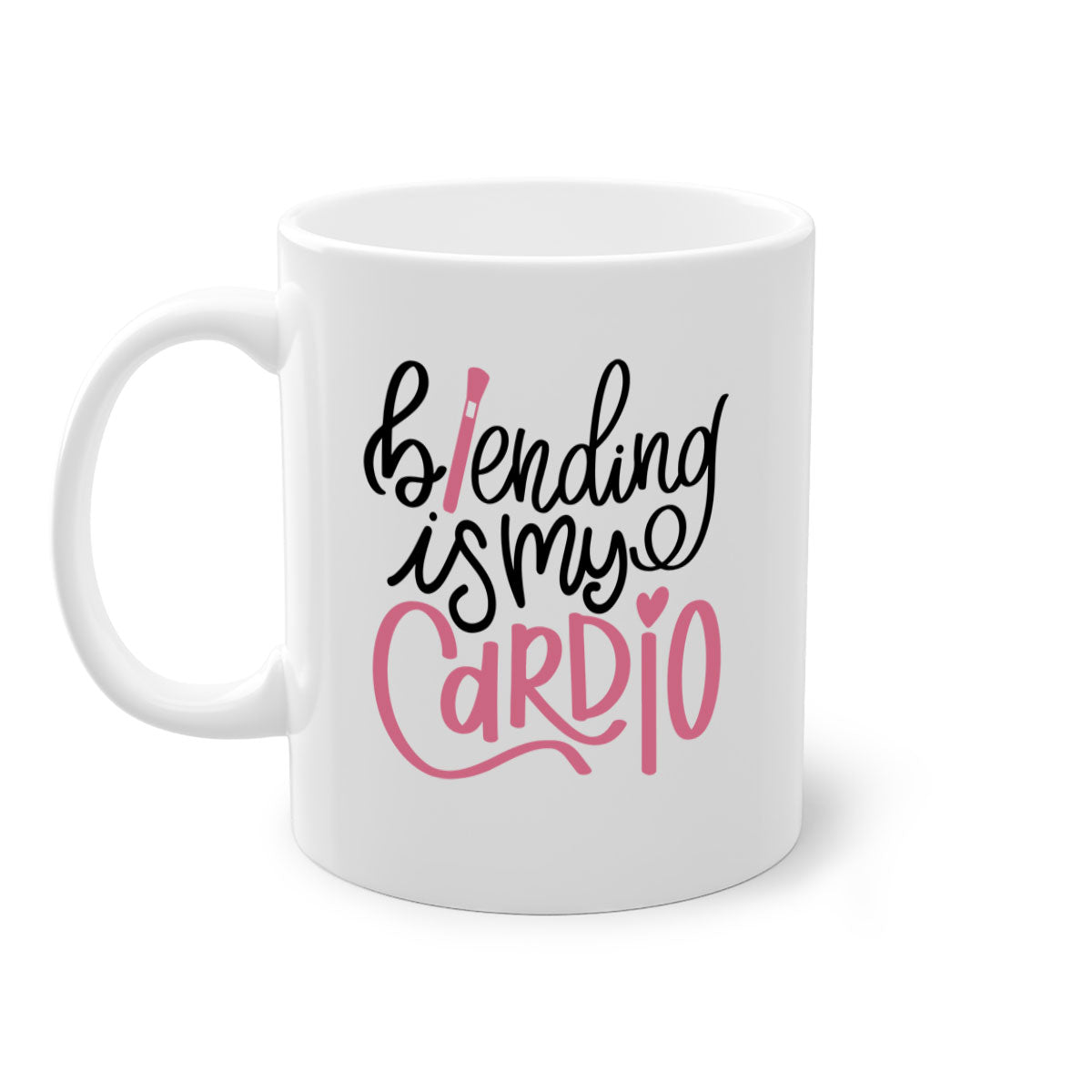 Blending is my Cardio Style 130# Mug with a glossy finish, featuring a colored handle and interior, available in multiple colors.