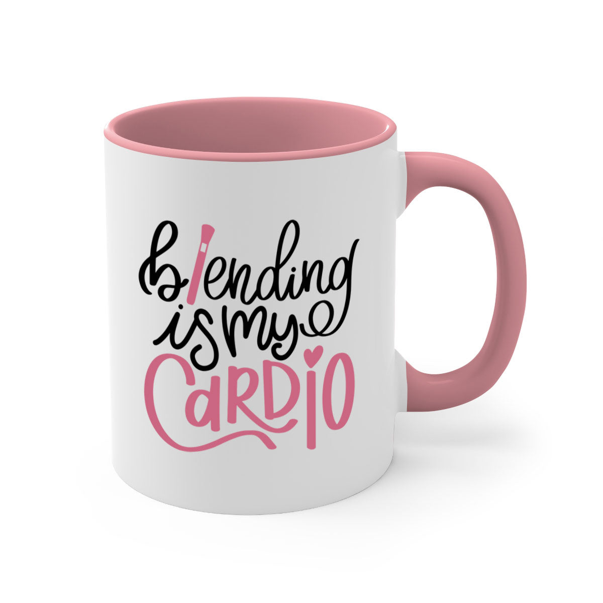 Blending is my Cardio Style 130# Mug with a glossy finish, featuring a colored handle and interior, available in multiple colors.