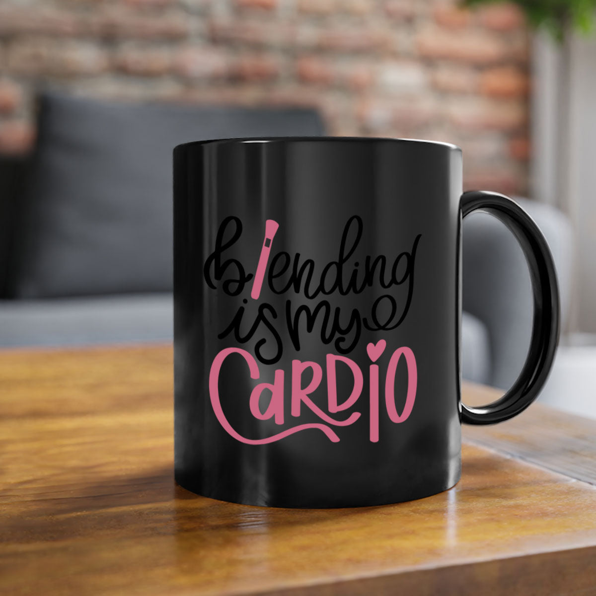 Blending is my Cardio Style 130# Mug with a glossy finish, featuring a colored handle and interior, available in multiple colors.