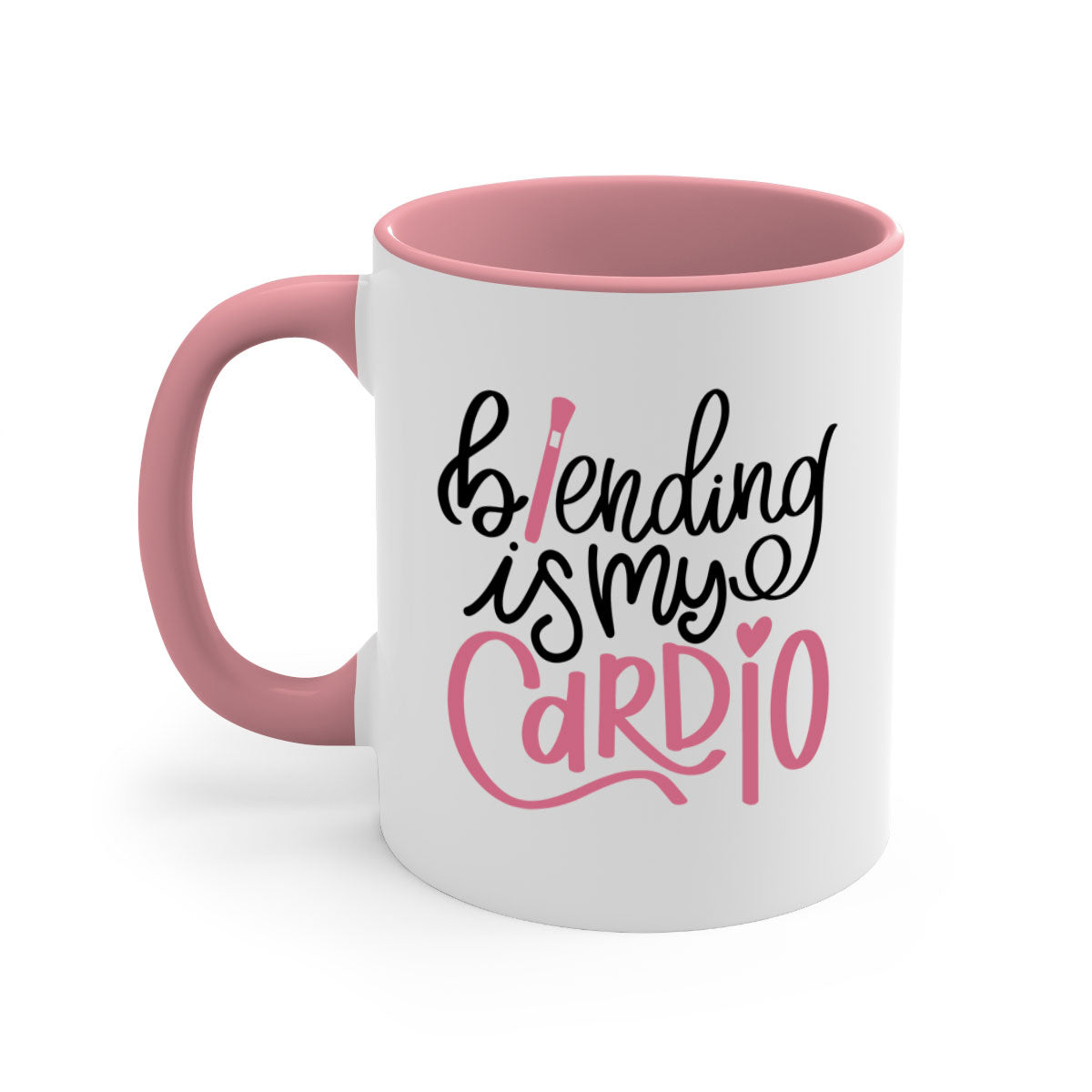 Blending is my Cardio Style 130# Mug with a glossy finish, featuring a colored handle and interior, available in multiple colors.