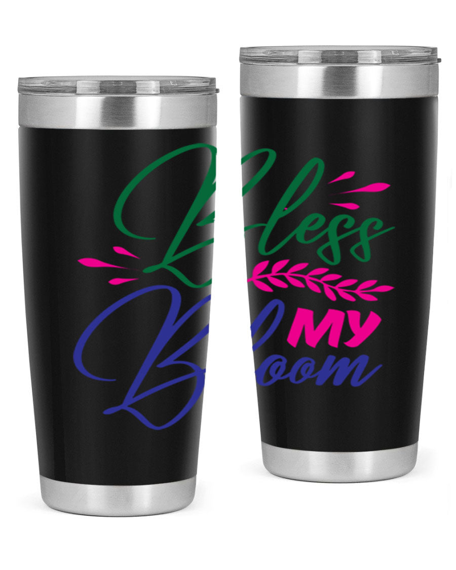 Bless My Bloom 37# Spring Tumbler, a stylish 20oz double wall vacuum stainless steel tumbler with a vibrant spring design.