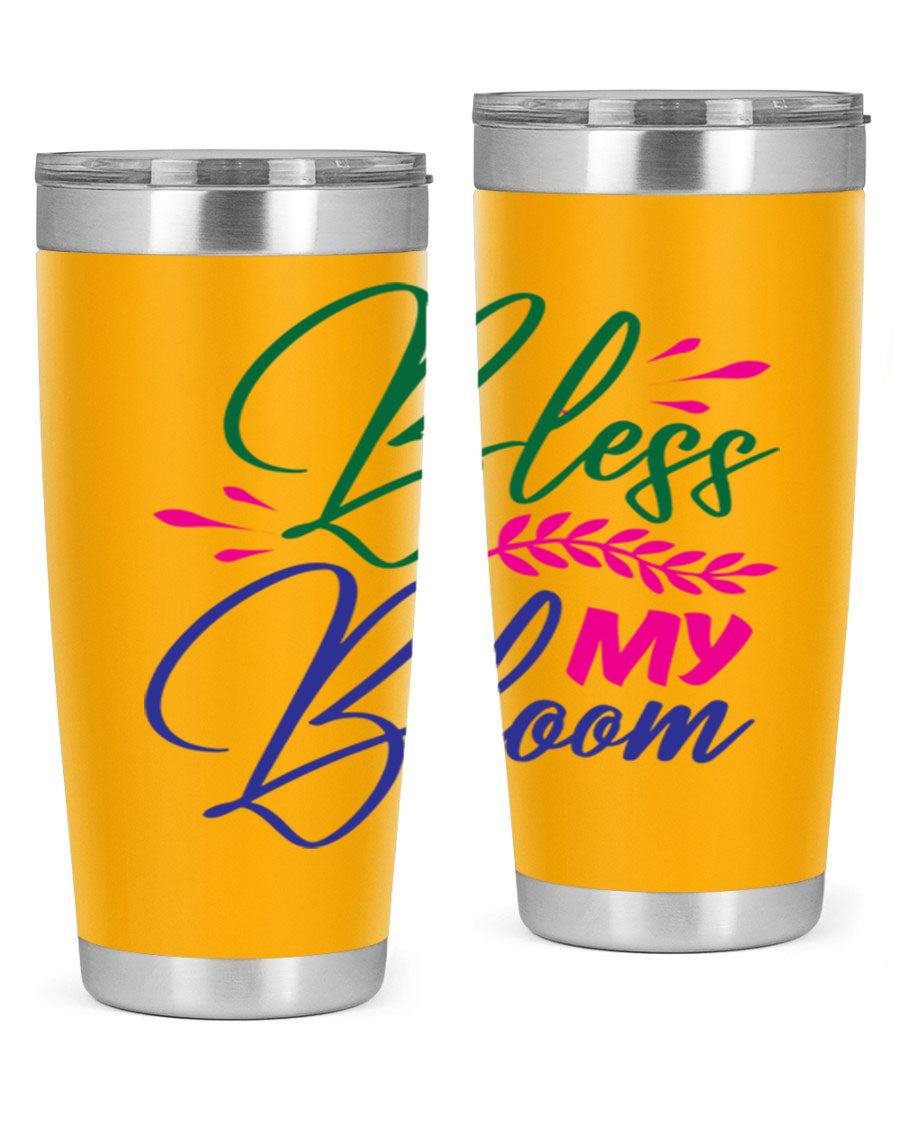 Bless My Bloom 37# Spring Tumbler, a stylish 20oz double wall vacuum stainless steel tumbler with a vibrant spring design.