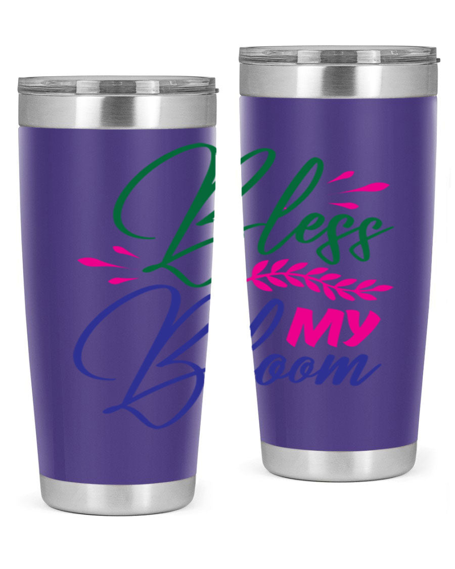 Bless My Bloom 37# Spring Tumbler, a stylish 20oz double wall vacuum stainless steel tumbler with a vibrant spring design.