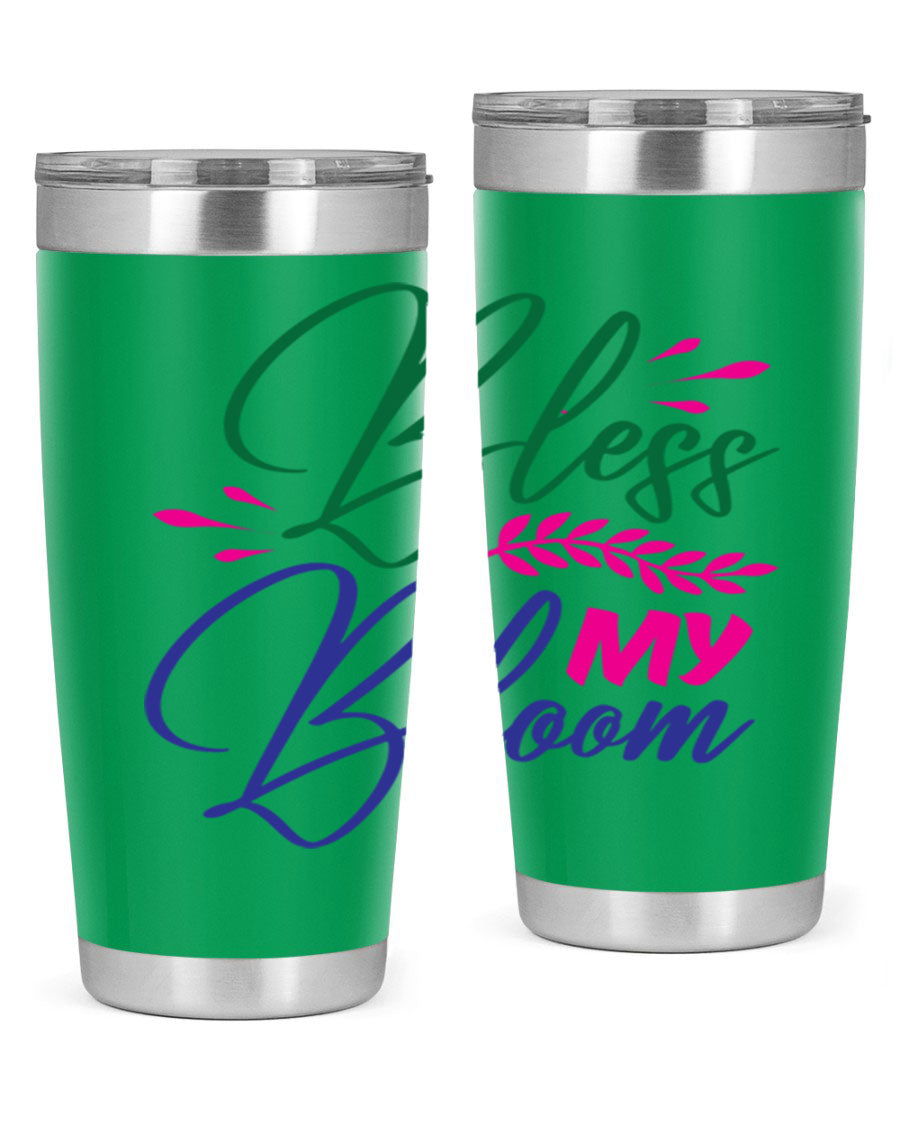 Bless My Bloom 37# Spring Tumbler, a stylish 20oz double wall vacuum stainless steel tumbler with a vibrant spring design.