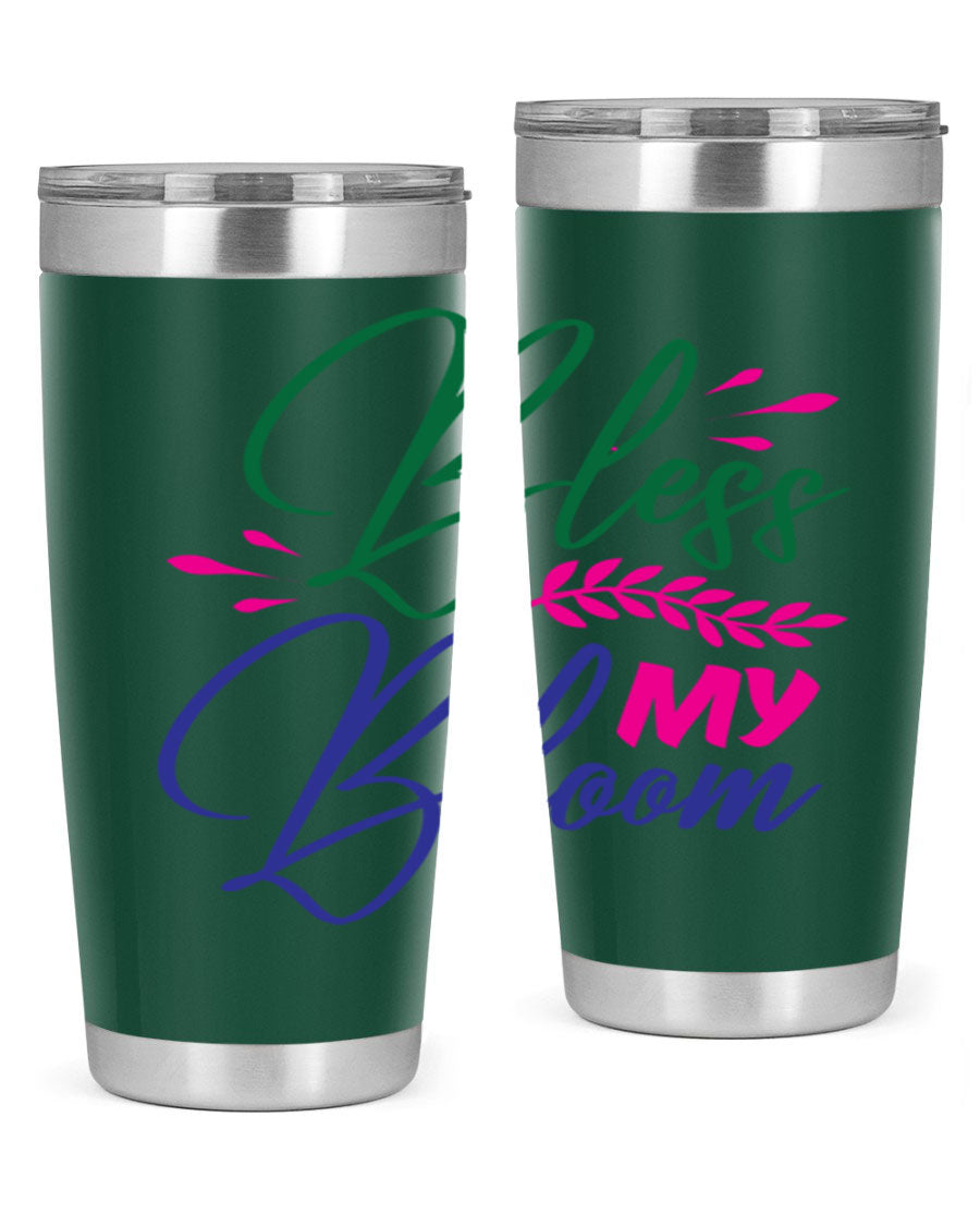 Bless My Bloom 37# Spring Tumbler, a stylish 20oz double wall vacuum stainless steel tumbler with a vibrant spring design.