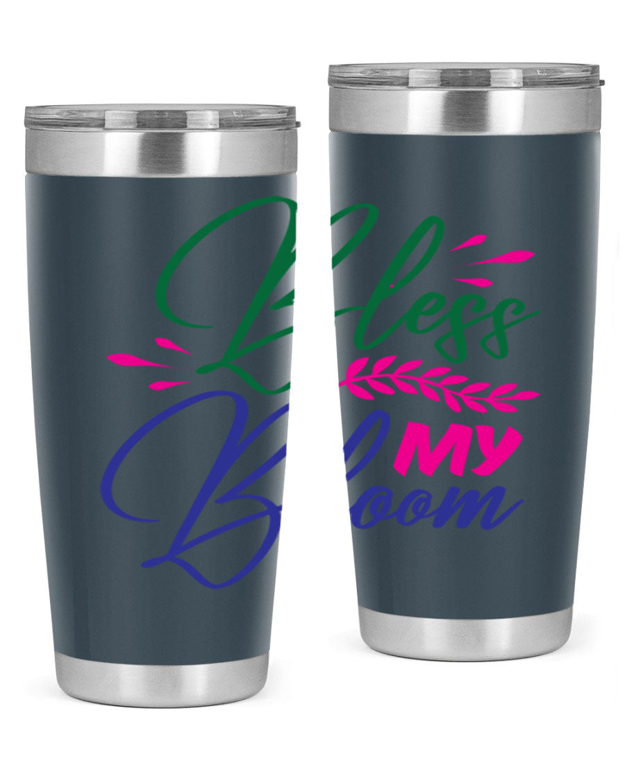 Bless My Bloom 37# Spring Tumbler, a stylish 20oz double wall vacuum stainless steel tumbler with a vibrant spring design.