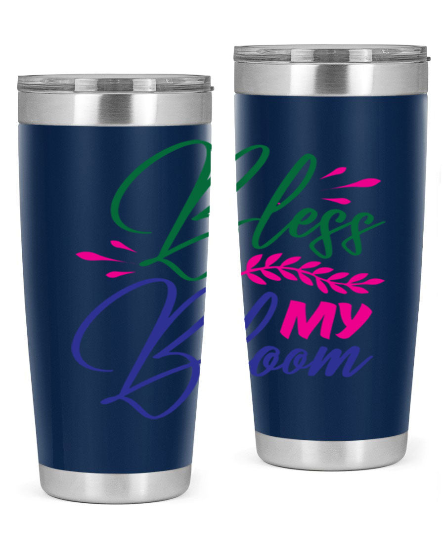 Bless My Bloom 37# Spring Tumbler, a stylish 20oz double wall vacuum stainless steel tumbler with a vibrant spring design.