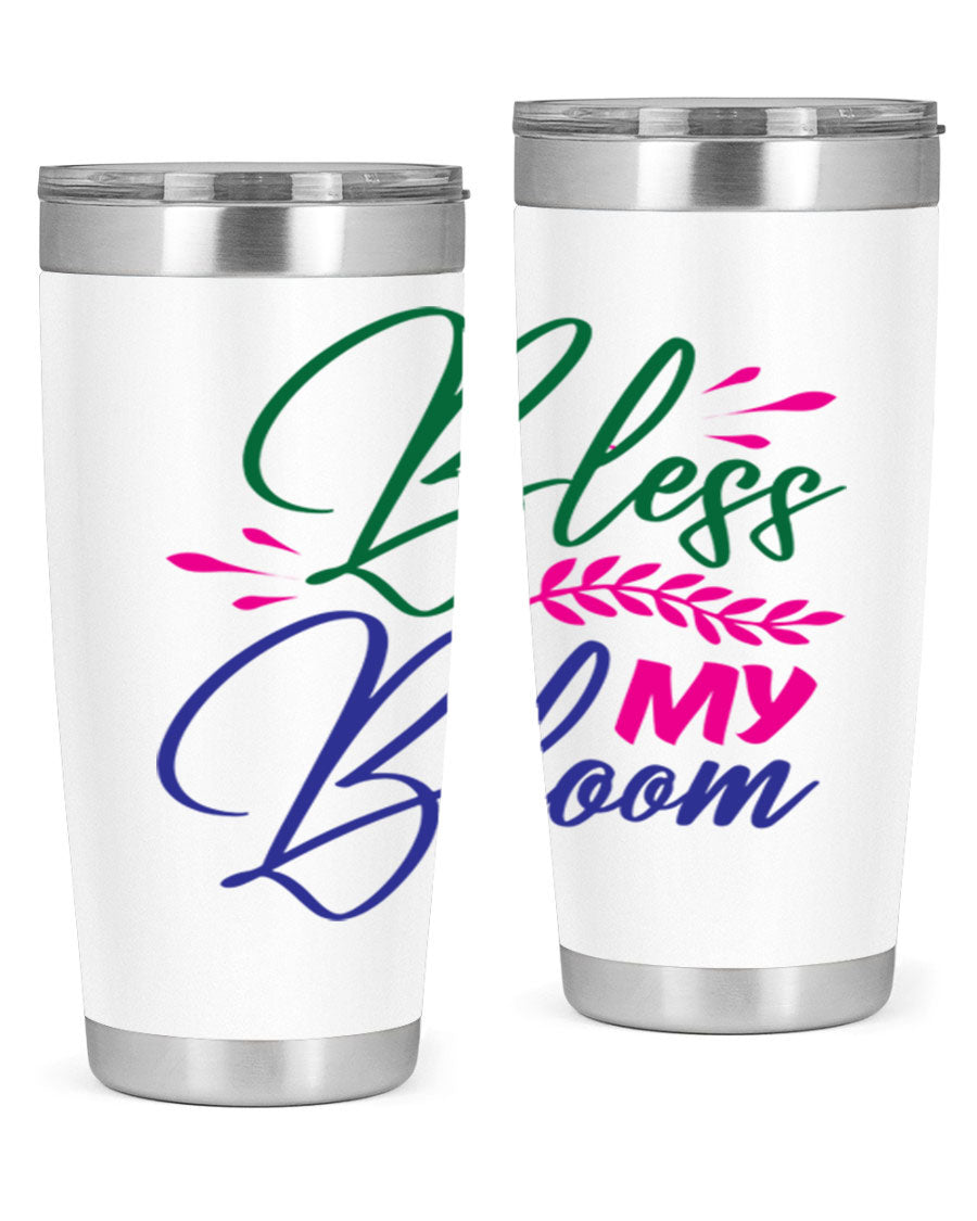 Bless My Bloom 37# Spring Tumbler, a stylish 20oz double wall vacuum stainless steel tumbler with a vibrant spring design.