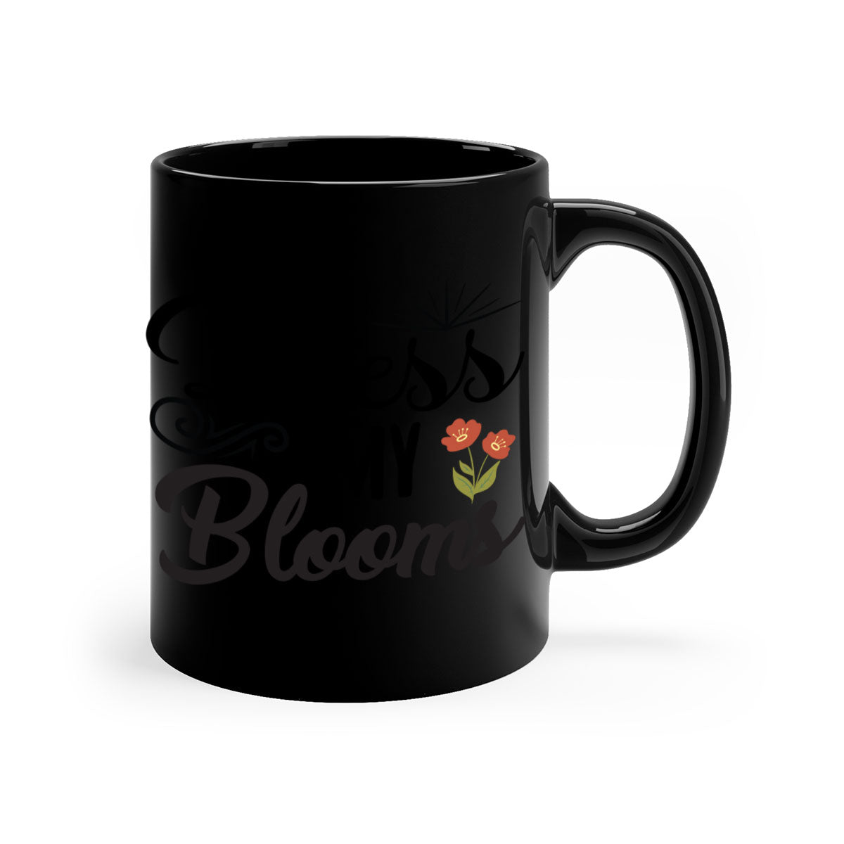 Bless My Blooms 66# Mug featuring a two-tone design with a colored handle and glossy finish, available in multiple colors.