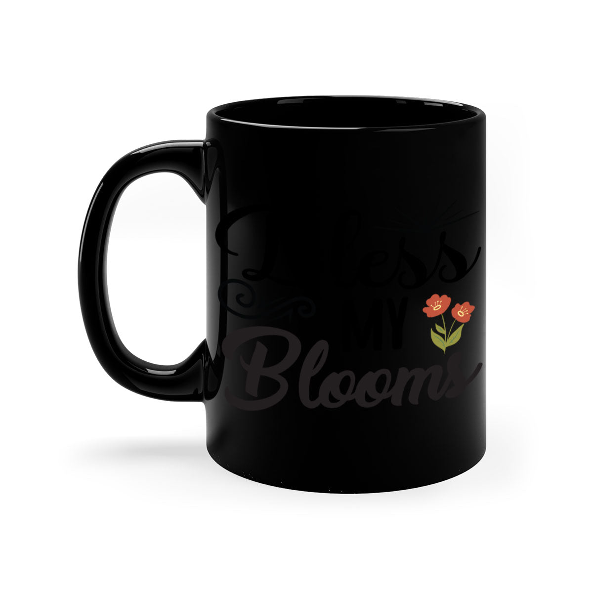 Bless My Blooms 66# Mug featuring a two-tone design with a colored handle and glossy finish, available in multiple colors.