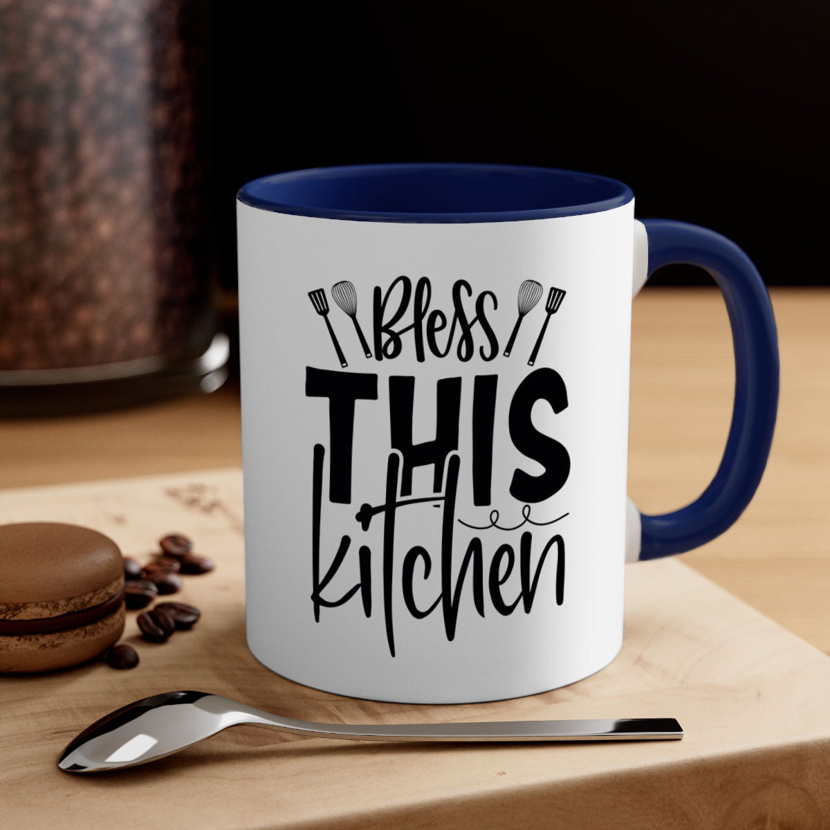 A stylish two-tone ceramic mug with a glossy finish, featuring a colored handle and interior, available in five colors.