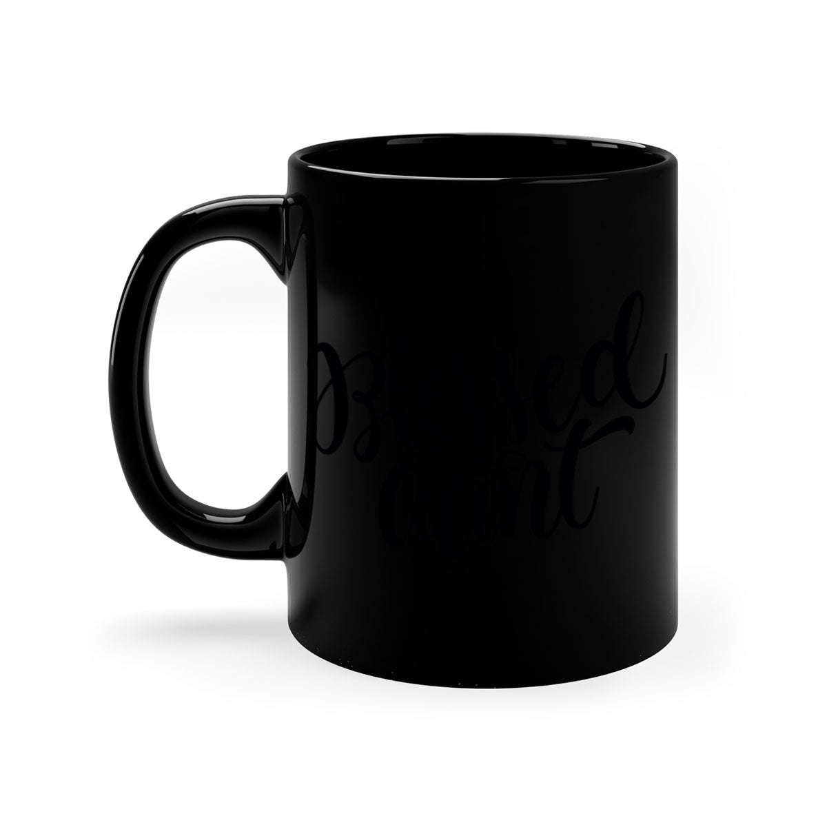 A stylish two-tone Blessed Aunt Mug with a colored handle and glossy finish, available in multiple colors and sizes.