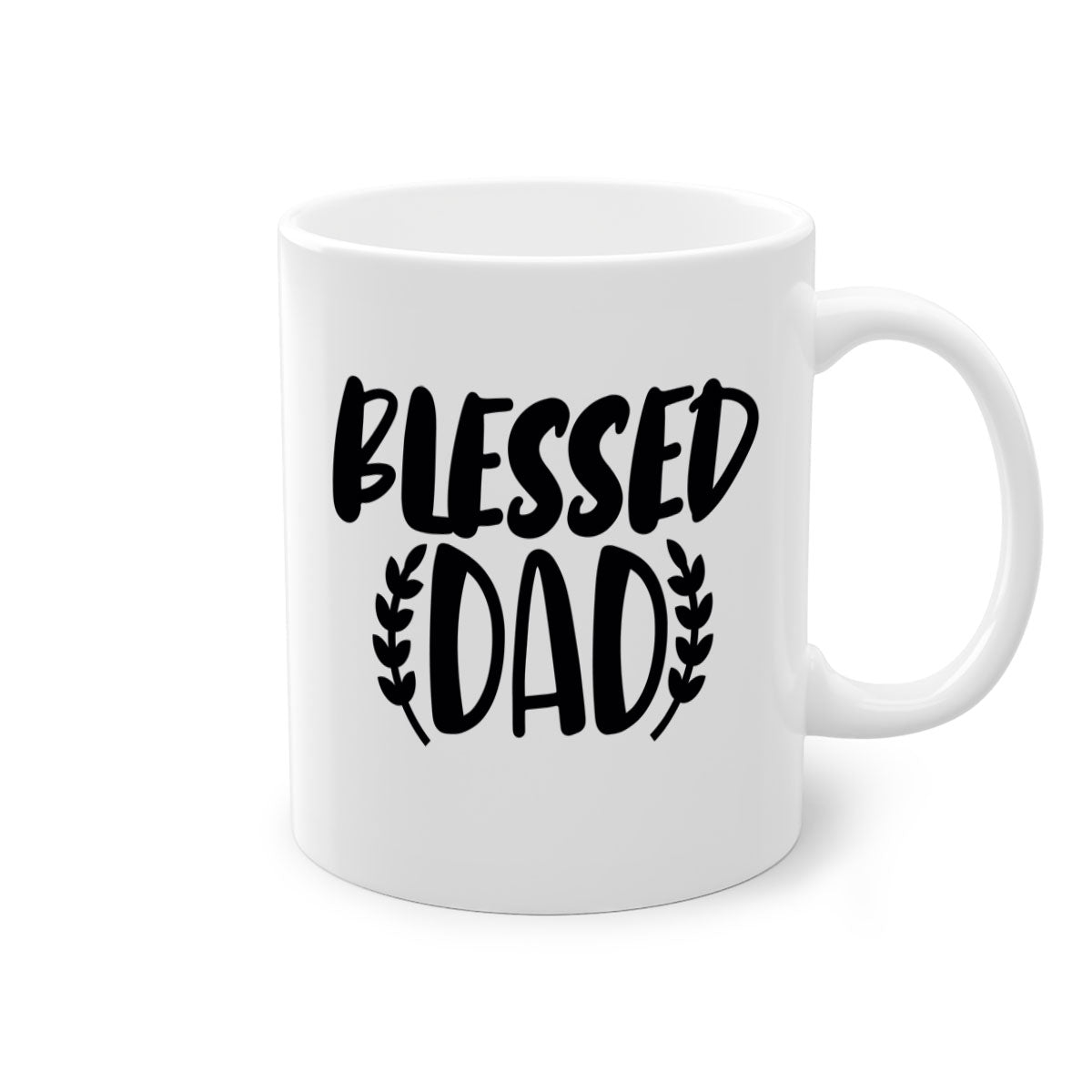 A stylish two-tone Blessed Dad Mug with a glossy finish, featuring a colored handle and interior, available in multiple colors.