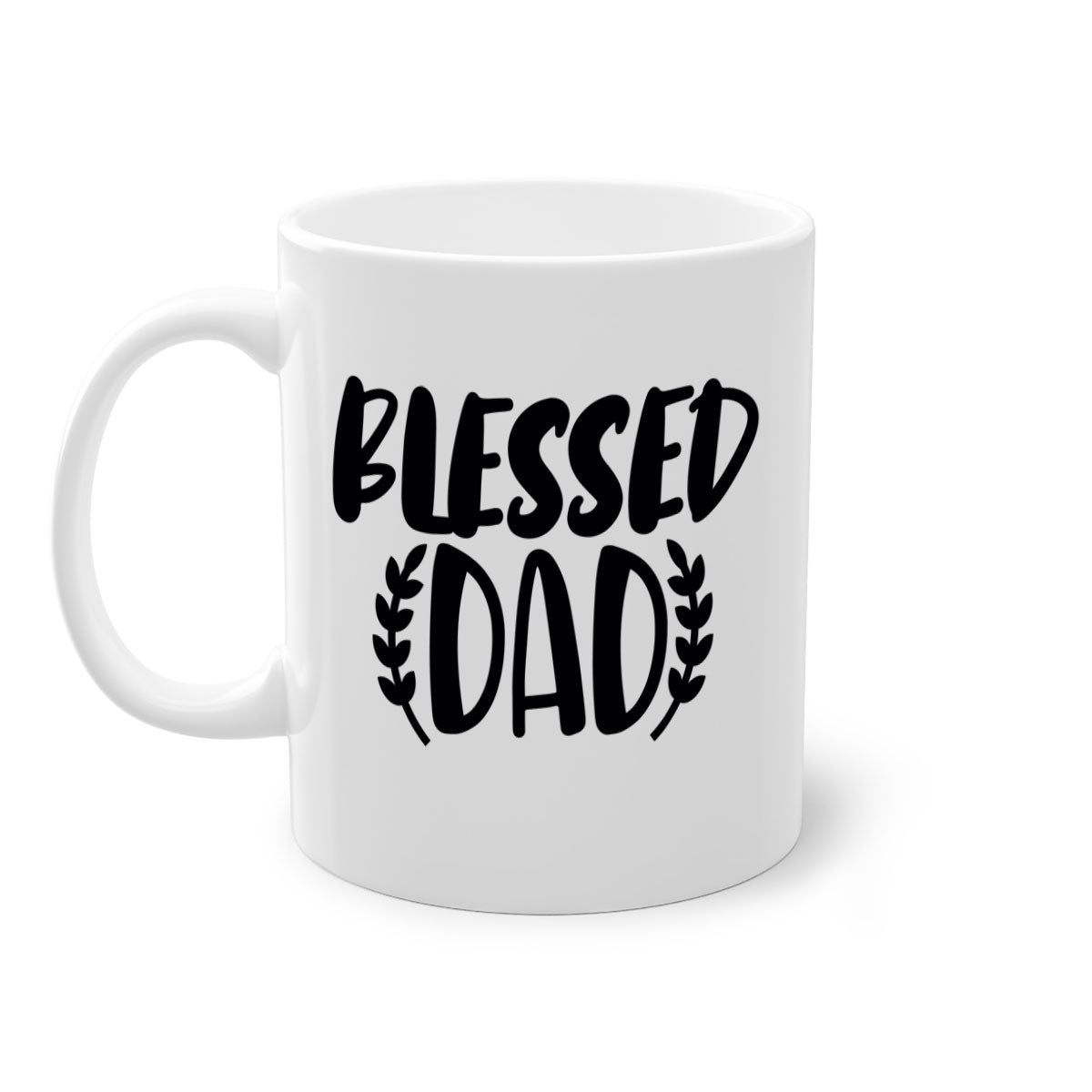 A stylish two-tone Blessed Dad Mug with a glossy finish, featuring a colored handle and interior, available in multiple colors.