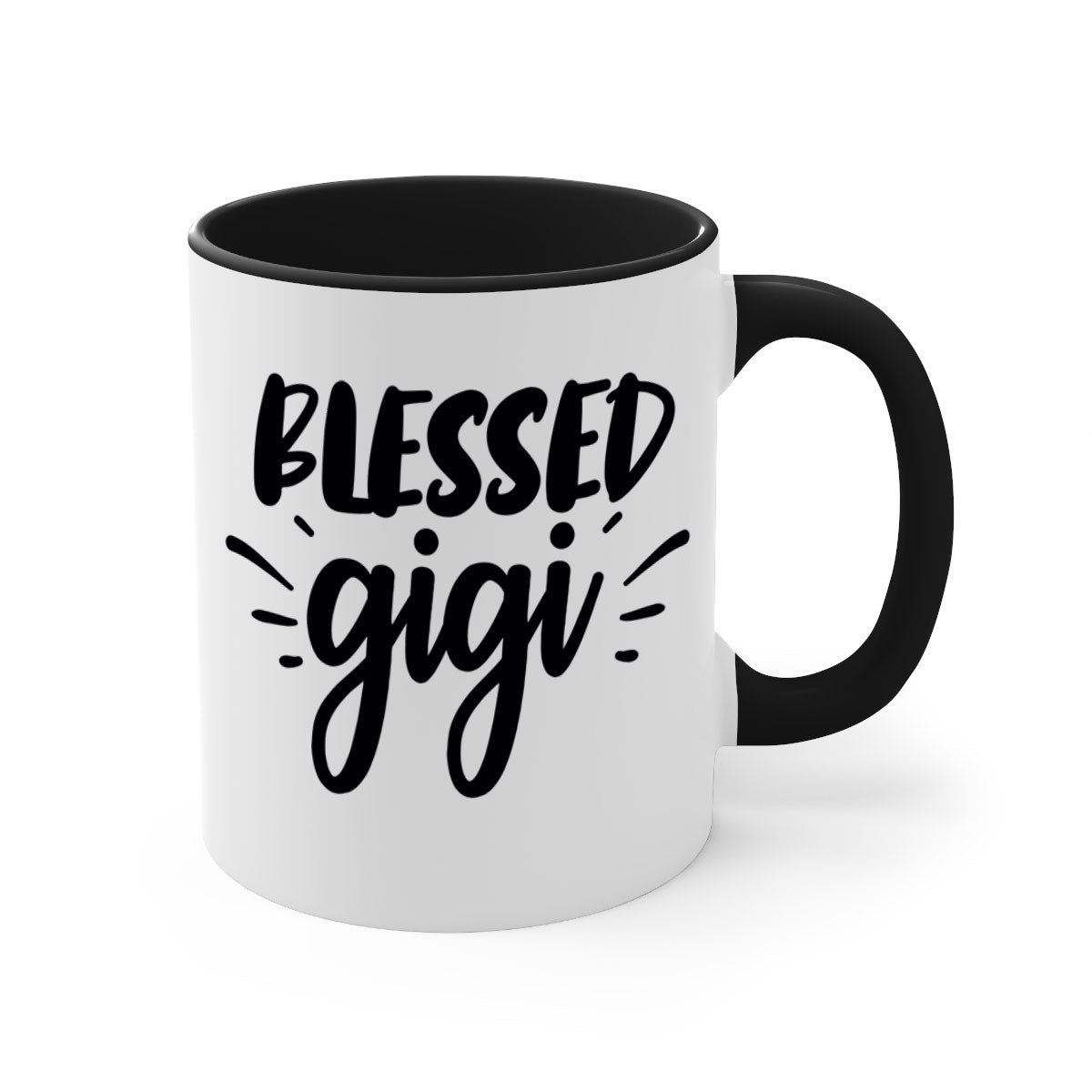 Blessed Gigi 64# Grandma Mug with colorful handle and glossy finish, available in multiple colors and sizes.