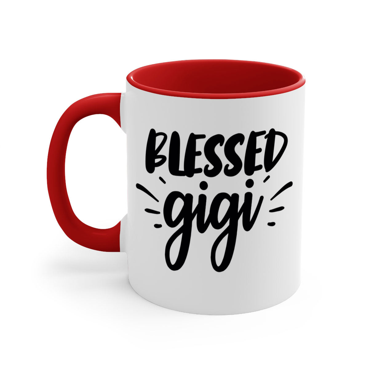 Blessed Gigi 64# Grandma Mug with colorful handle and glossy finish, available in multiple colors and sizes.