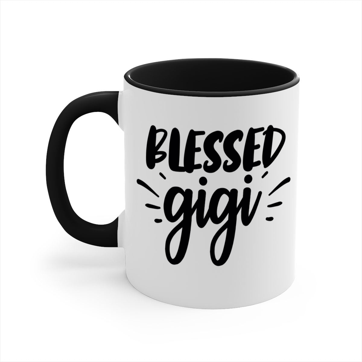 Blessed Gigi 64# Grandma Mug with colorful handle and glossy finish, available in multiple colors and sizes.