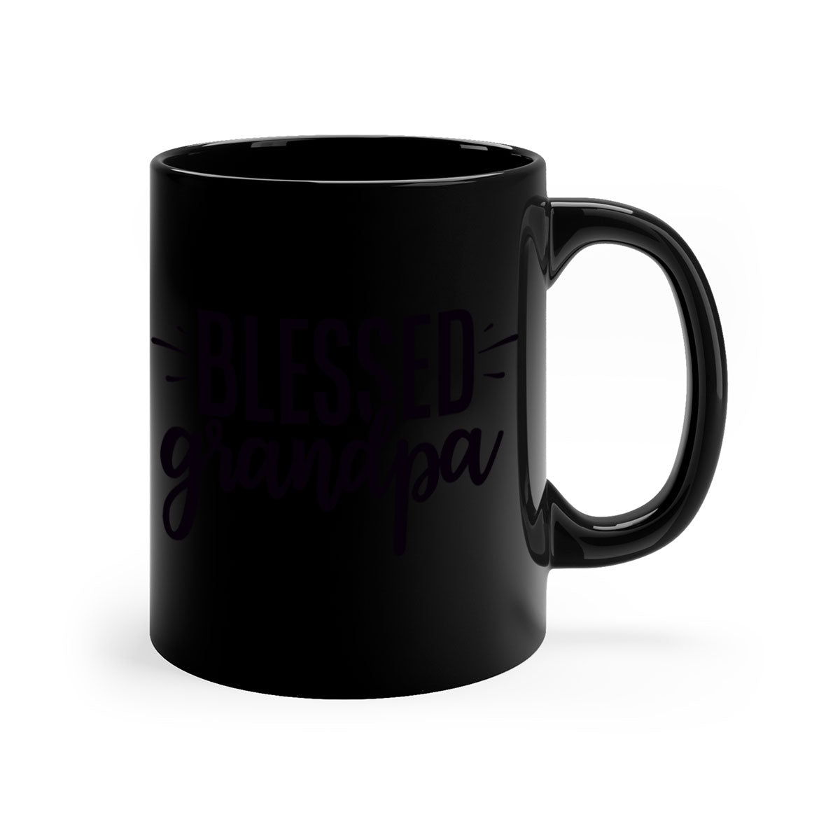 A stylish two-tone Blessed Grandpa Mug with a glossy finish, featuring a colored handle and interior, perfect for coffee or tea.