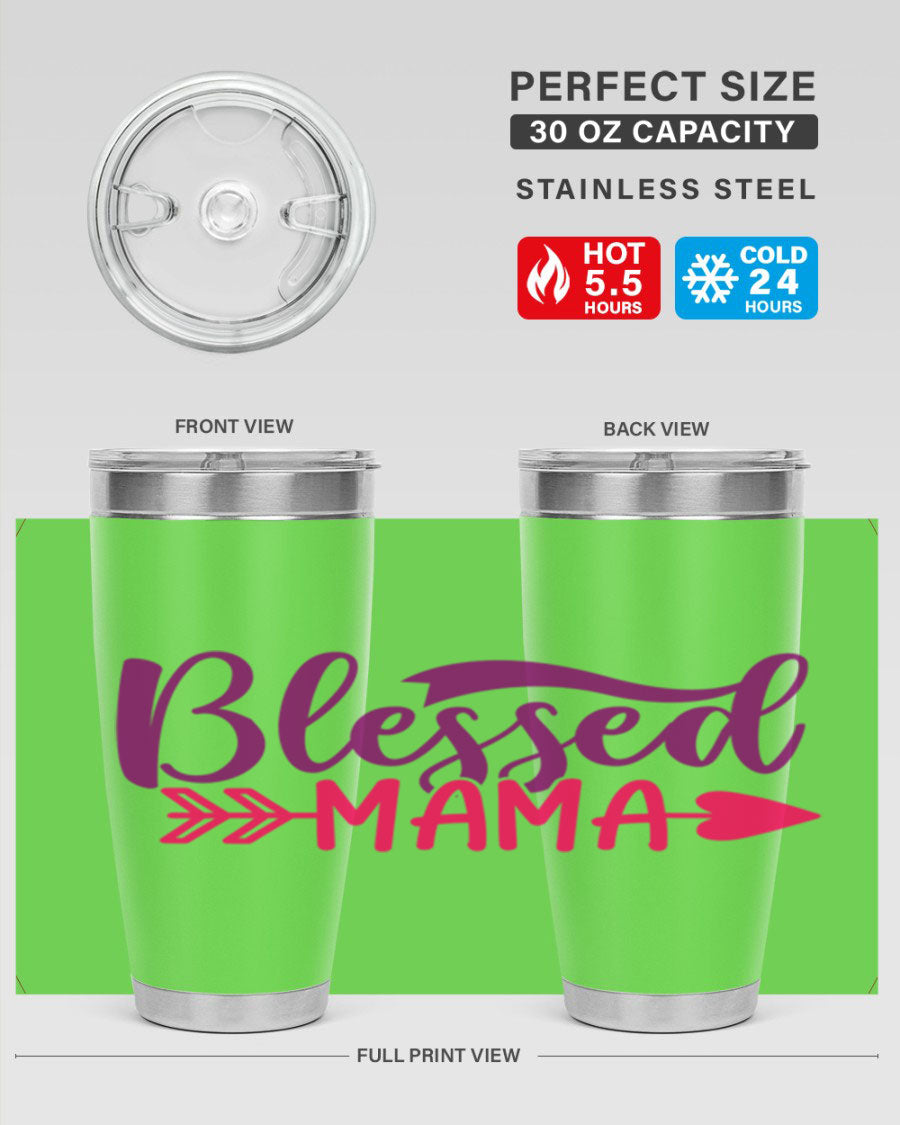 Blessed Mama Style 278# baby tumbler in stainless steel with a stylish design, perfect for hot and cold beverages.