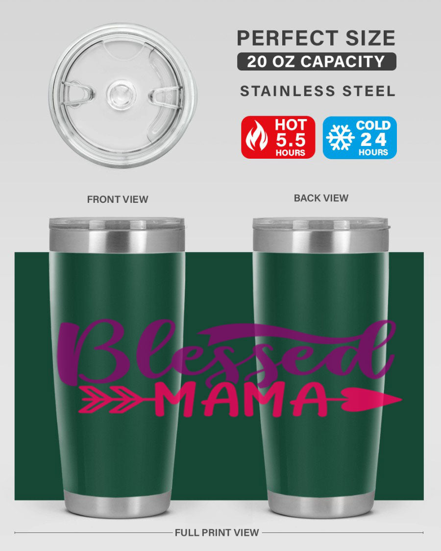 Blessed Mama Style 278# baby tumbler in stainless steel with a stylish design, perfect for hot and cold beverages.