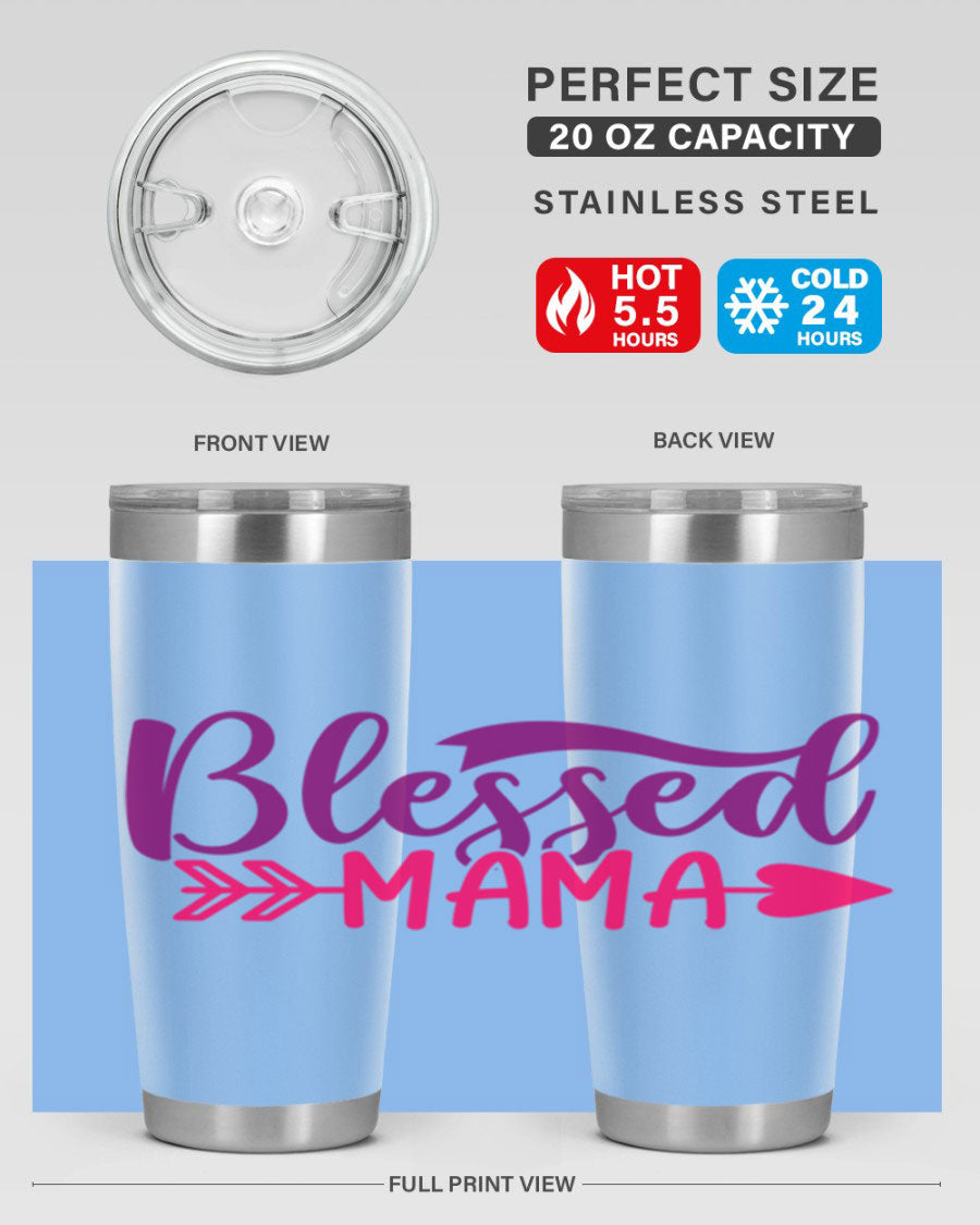 Blessed Mama Style 278# baby tumbler in stainless steel with a stylish design, perfect for hot and cold beverages.