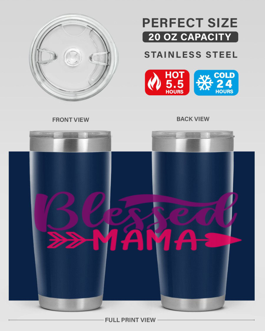 Blessed Mama Style 278# baby tumbler in stainless steel with a stylish design, perfect for hot and cold beverages.