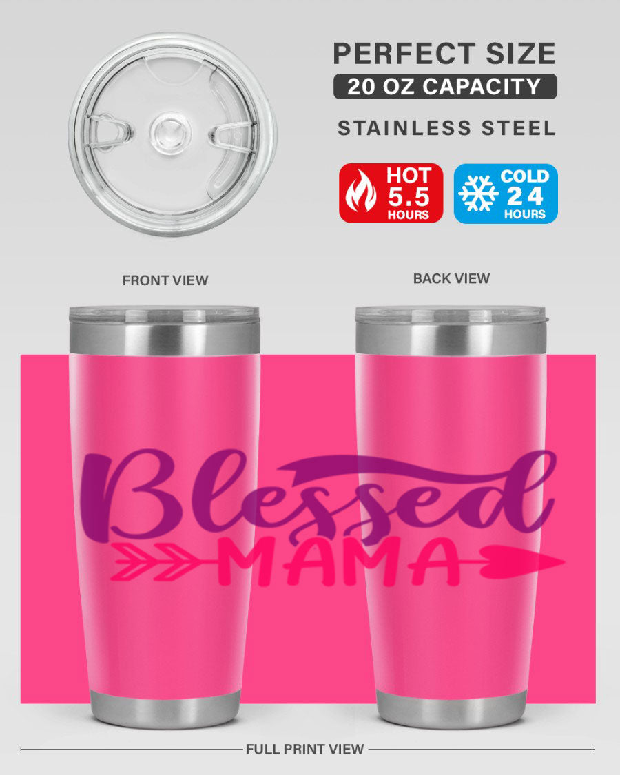 Blessed Mama Style 278# baby tumbler in stainless steel with a stylish design, perfect for hot and cold beverages.