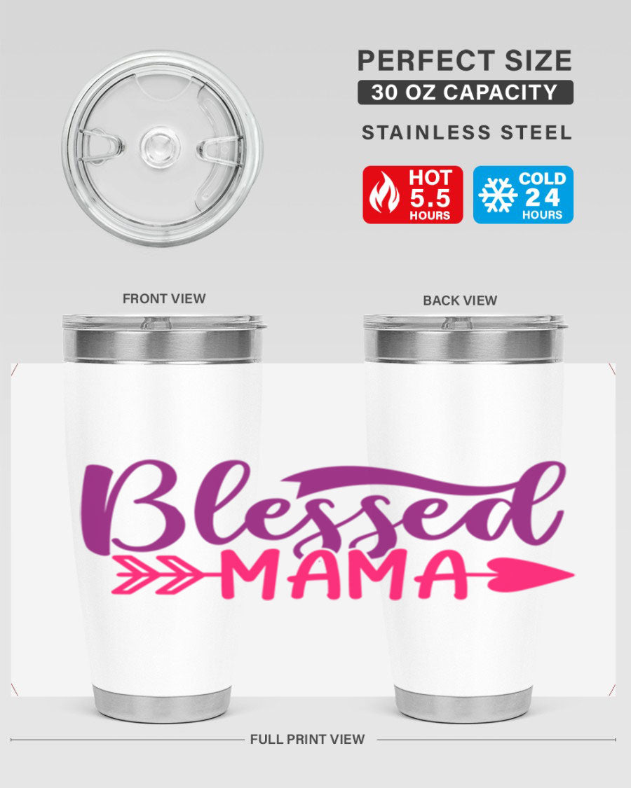 Blessed Mama Style 278# baby tumbler in stainless steel with a stylish design, perfect for hot and cold beverages.